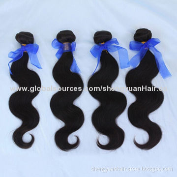 Hot Selling Unprocessed Virgin Remy Human Hair Extensions, Body Wavy, 8 to 28 Inches, Undyed Color